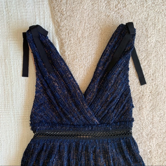 Self-portrait navy blue cocktail HOLIDAY dress! - Picture 2 of 8